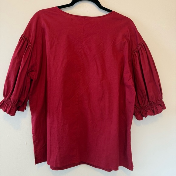 Eloquii Plus Size Burgundy Blouse - Picture 3 of 8